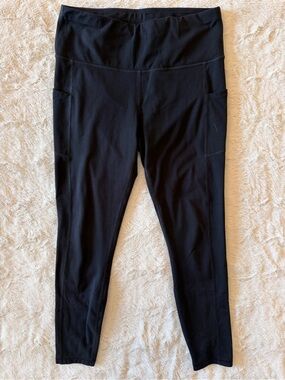 Fengbay Black High Waisted Pocket Yoga Leggings Medium